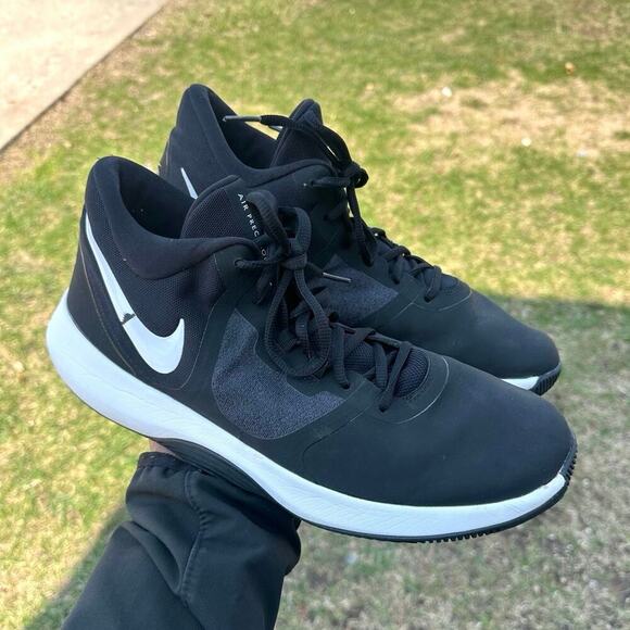 Nike Air Precision II  Men's Basketball Athletic Shoes Size 12 Black And‎ White - Picture 7 of 12